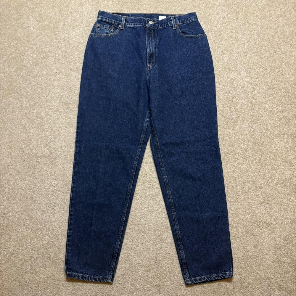 Vtg Levis 550 Jeans Womens 16 33x31 Dark Blue High Rise Relaxed Tapered Denim